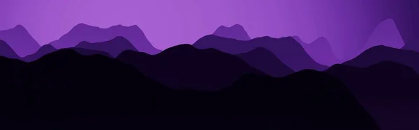 Cute Hills Peaks Night Time Digitally Drawn Texture Background Illustration — Stock Photo, Image