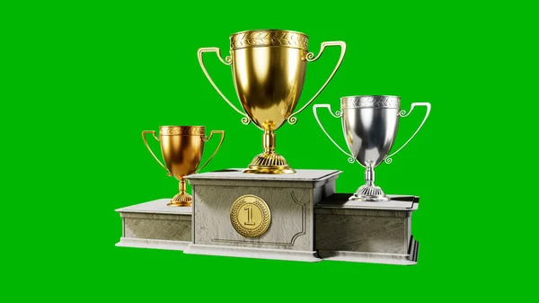 Winners Chalice Pedestal Contest Victory Isolated Object Illustration — Stock Photo, Image