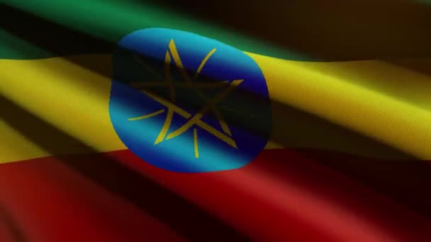 Ethiopië Vlag Loop Animatie — Stockvideo