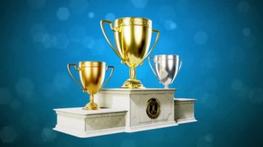 Bokeh arka planında birincilik kadehi