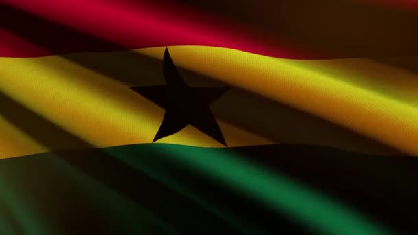 Bandiera Ghana Animazione Loop — Video Stock