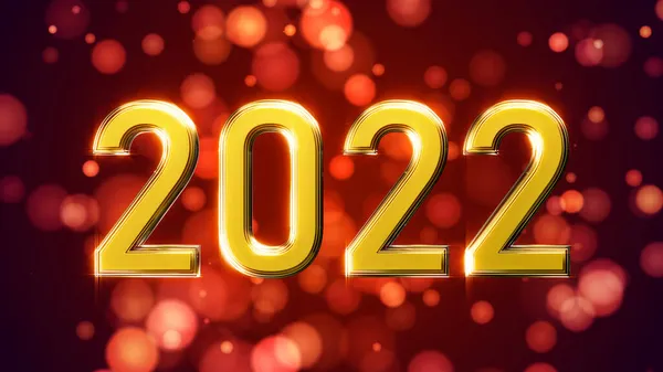 Text 2022 New Year Holiday Soft Focus Backdrop Abstract Illustration — Stock Photo, Image