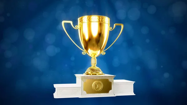 Award Goblet Soft Focus Background Free Place Abstract Rendering — Stock Photo, Image