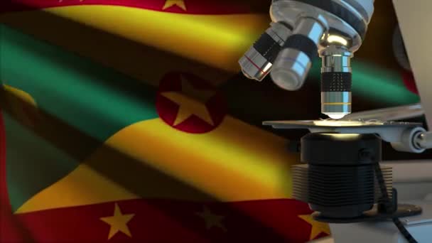 Bayrak Ile Grenada Bilim Kavramı — Stok video