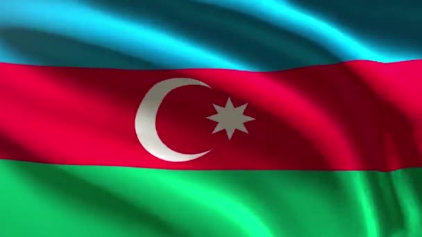 Αζερμπαϊτζάν Εορταστική Σημαία Βρόχο Animation — Αρχείο Βίντεο