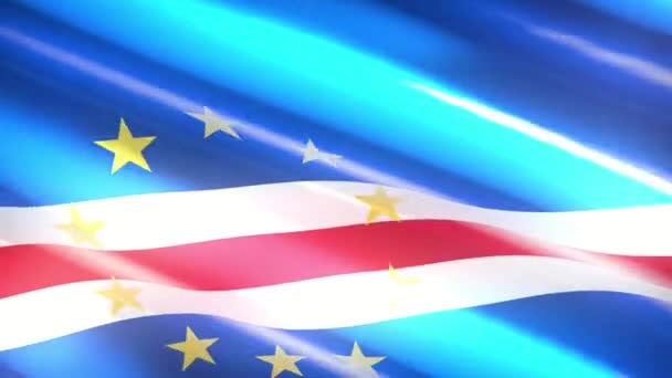 Flaga Wakacyjna Cabo Verde Animacja Pętlowa — Wideo stockowe