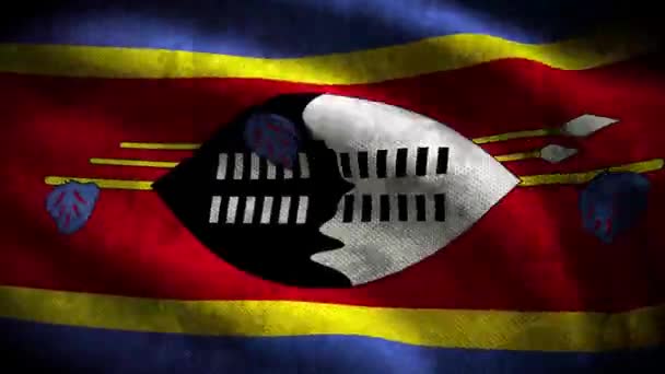 Swaziland Grunge Vlag Loop Animatie — Stockvideo