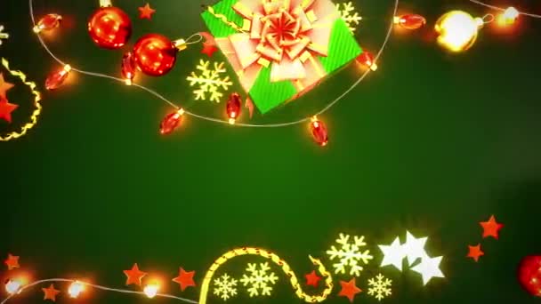 クリスマスの背景とプレゼント ループビデオ — ストック動画