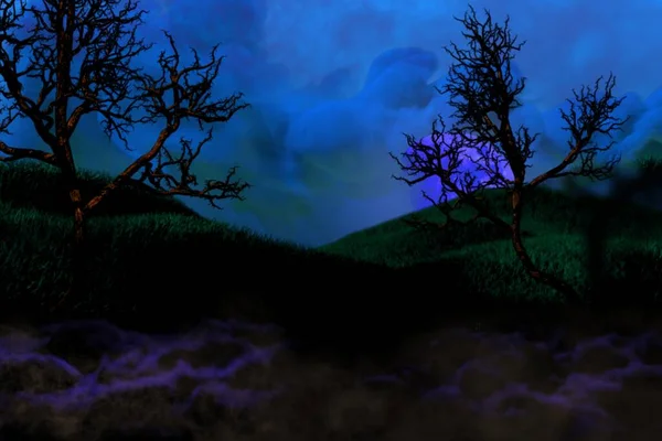 Многоцветный Страшный Темная Ночь Текстура Избирательный Фокус Хэллоуин Концепции Обезжиренный — стоковое фото