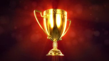 Odaklanamayan bg üzerinde altın ödül kasesi