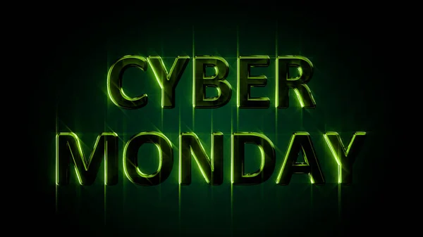 Bright Shining Text Cyber Monday Sell Out Isolated Object Illustration — Stock Photo, Image