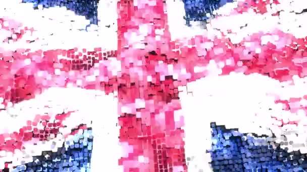 Vereinigtes Königreich Helle Flagge Schleife — Stockvideo
