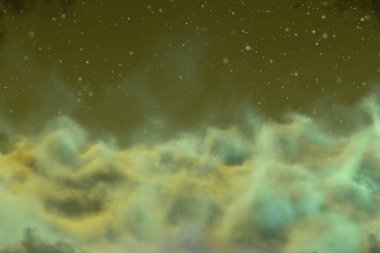 Dekorasyon amacıyla kullanabileceğiniz sahne ışıkları ile uzay cenneti kavramının soyut arkaplan yaratıcı illüstrasyonu