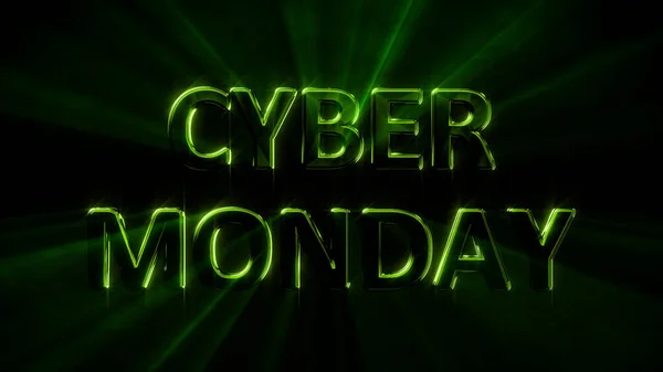 Bright Shining Text Cyber Monday Give Away Isolated Object Illustration — Stock Photo, Image