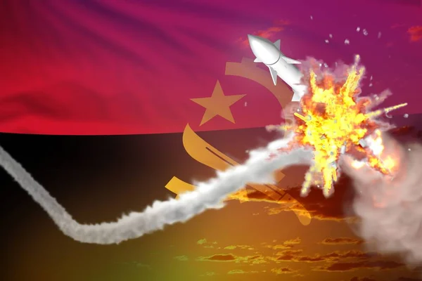 Ангола Перехватила Ядерную Боеголовку Современная Противоракета Уничтожает Концепцию Вражеских Ракет — стоковое фото