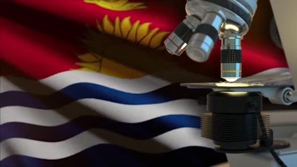 Kiribati Wetenschapsconcept Met Vlag — Stockvideo