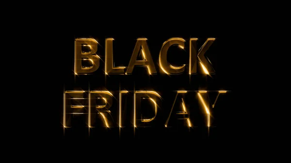 Bright Glowing Text Black Friday Isolated Object Illustration — Stock Photo, Image