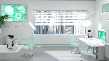 güzel yüksek teknoloji modern klinik odası arka planı