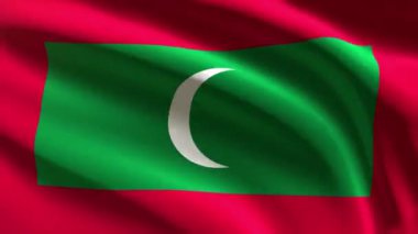 Maldivler bayrağı - döngü animasyonu