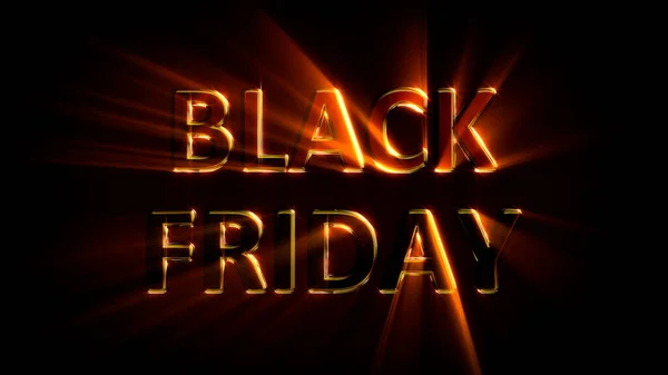 Bright Lighting Text Black Friday Isolated Object Illustration — Stock Photo, Image