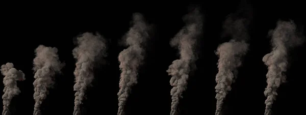 Ogromny Filar Zanieczyszczenia Czarny Izolowane Przemysłowych Ilustracji — Zdjęcie stockowe