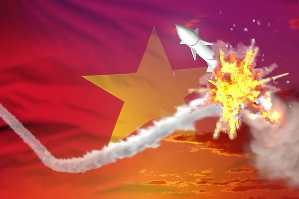 Vietnam Interceptado Ojiva Balística Moderno Anticohete Destruye Concepto Misiles Enemigos — Foto de Stock