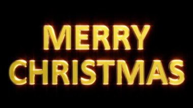 Xmas tatili için siyah arkaplan üzerine mesaj gönderiliyor, izole