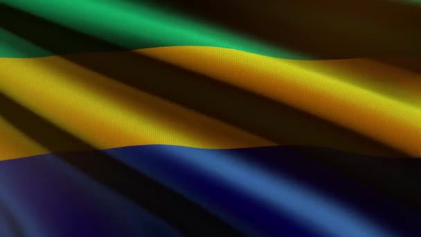Flaga Gabonu Animacja Pętli — Wideo stockowe