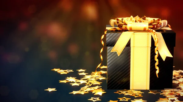 Giftbox Voor Cyber Maandag Giveaway Soft Focus Object Rendering — Stockfoto