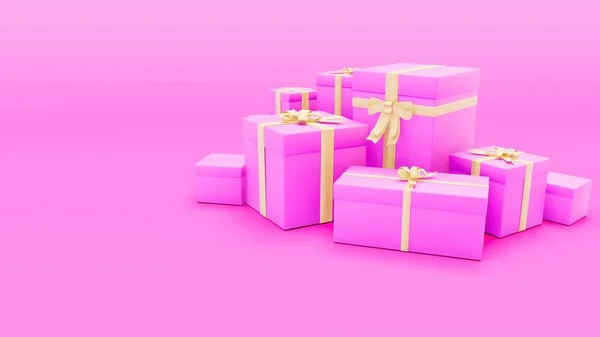 Досить Фіолетовий Святковий Сюрприз Подарункова Купа Єкт Ілюстрація — стокове фото