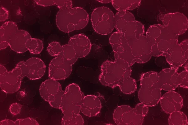 Projekt Cute Czerwony Dużo Bio Żywych Komórek Cyfrowe Tło Grafiki — Zdjęcie stockowe