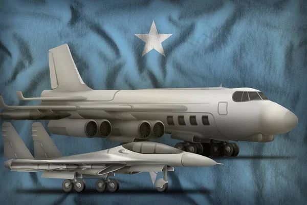 空军在密克罗尼西亚的旗帜背景 密克罗尼西亚空军的概念 3D说明 — 图库照片