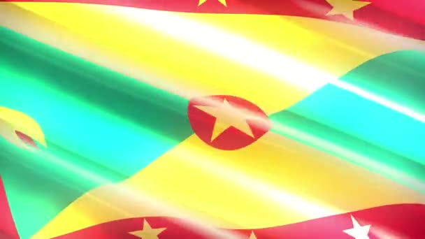 Grenada Bayrağı Döngü Canlandırması — Stok video