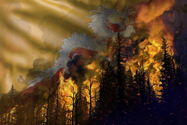 Концепция Борьбы Лесным Пожаром Стихийное Бедствие Сильный Пожар Лесу Фоне — стоковое фото