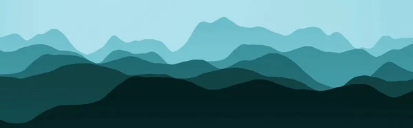 Hermoso Gran Ángulo Las Cordilleras Las Montañas Niebla Ilustración Fondo — Foto de Stock