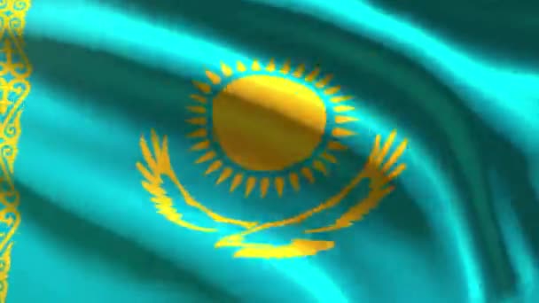 哈萨克斯坦喜庆国旗 环路动画 — 图库视频影像