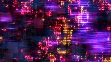 Pembe ışıklandırma teknolojisi siber punk dijital yüksek teknoloji arkaplan