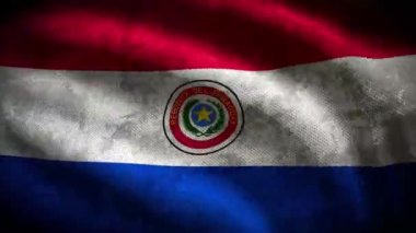 Paraguay grunge bayrağı - döngü canlandırması