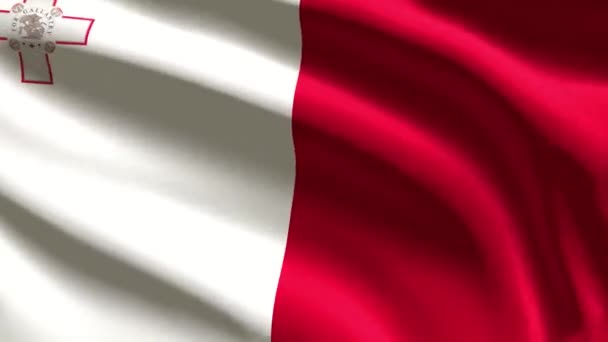 Мальтійська Святкова Анімація Прапора — стокове відео