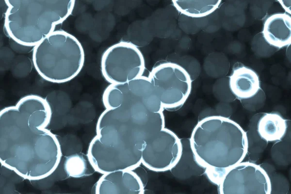 Artistic Modern Light Blue Lot Biological Cells Digital Graphics Background — Foto Stock