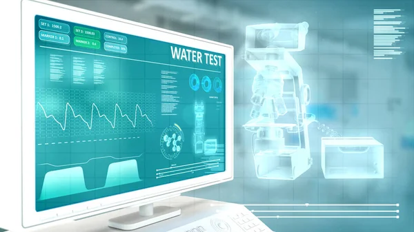 Waterkwaliteitstest High Tech Ziekenhuisruimte Industriële Weergave — Stockfoto