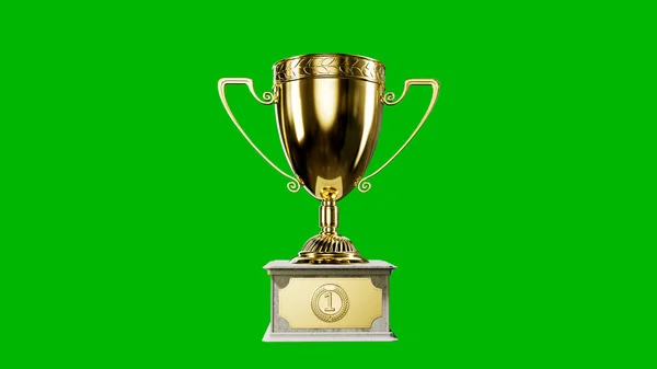 Champions Cup Pedestal Chroma Key Screen Isolated Object Illustration — Stock Photo, Image