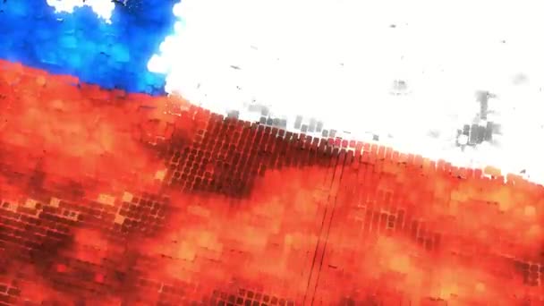 Chile Futuristische Flagge Schleife — Stockvideo