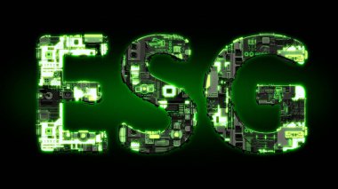 Siyah, izole edilmiş, endüstriyel 3D görüntüleme üzerine koyu yeşil siber metin.