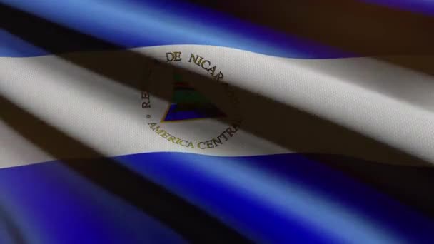 Nikaragua Bayrağı Döngü Animasyonu — Stok video