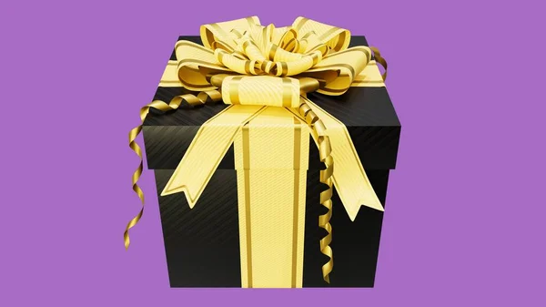 Beautified Gift Black Friday Giveaway Purple Background Isolated Object Illustration — стоковое фото