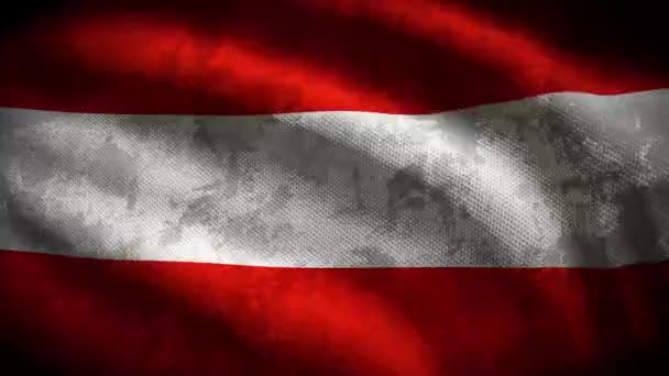 オーストリアのグランジフラグ ループアニメーション — ストック動画