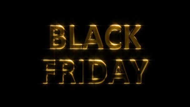 Nice Glowing Text Black Friday Isolated — Vídeo de stock