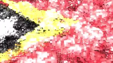 Timor Leste parlak bayrak - döngü