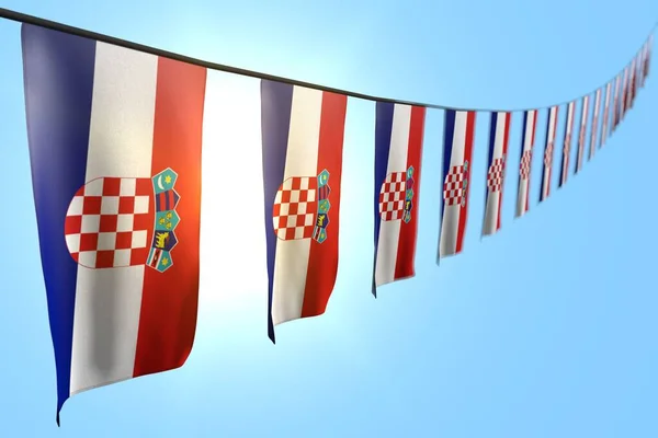 漂亮的节日旗帜3D插图 — 图库照片